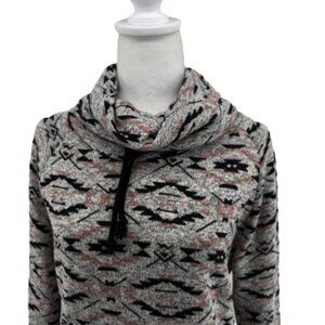 Derek Heart Aztec Cowl Neck Sweater size M  comfy cozy
